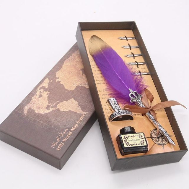 Caligraphy set feather dip pen quill pen set