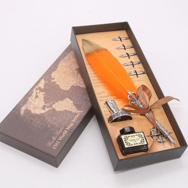 Caligraphy set feather dip pen quill pen set