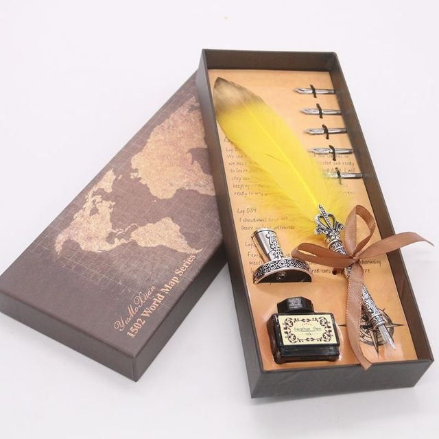 Caligraphy set feather dip pen quill pen set